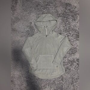 Free Fly Women’s Gray Bamboo Fleece Pullover Hoodie Medium Performance Pocket